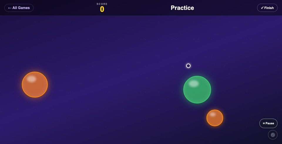 Bubble Pop! popping bubbles mid-round in Practice mode